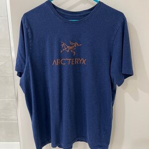 Arc'teryx Men's Navy and Orange Tee